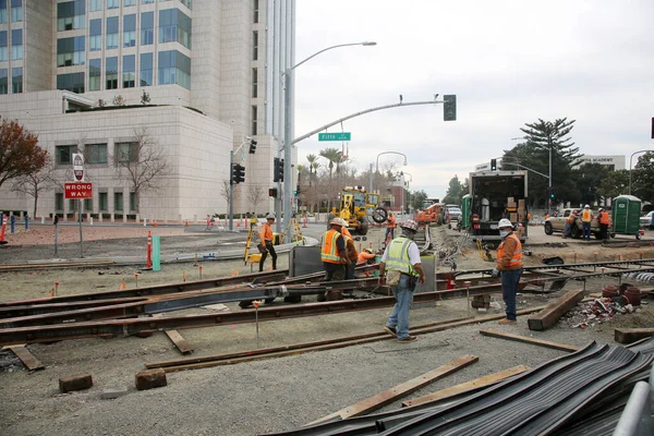 stock image Construction site. road  under construction.  usa