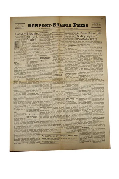 Página Antiga Jornal — Fotografia de Stock