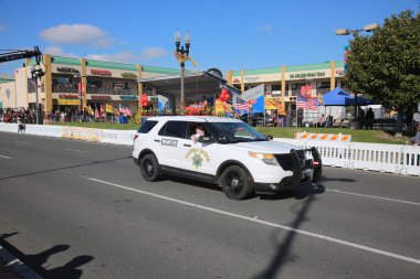 Westminster, California - USA - January 22, 2023: The Tet Parade to celebrate the Lunar New Year in Little Saigon. The Tet Parade features floats, marching bands, lion dances, color guards, and more.