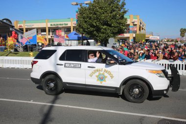 Westminster, California - USA - January 22, 2023: The Tet Parade to celebrate the Lunar New Year in Little Saigon. The Tet Parade features floats, marching bands, lion dances, color guards, and more.