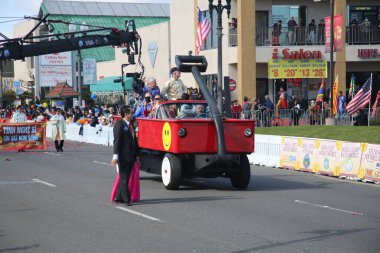 Westminster, California - USA - January 22, 2023: The Tet Parade to celebrate the Lunar New Year in Little Saigon. The Tet Parade features floats, marching bands, lion dances, color guards, and more.