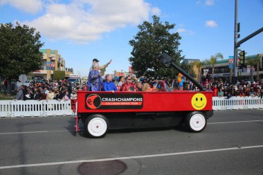 Westminster, California - USA - January 22, 2023: The Tet Parade to celebrate the Lunar New Year in Little Saigon. The Tet Parade features floats, marching bands, lion dances, color guards, and more.