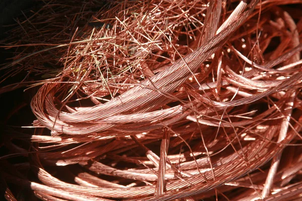 Copper Wire Scrap Old Copper Wire Recycling Non Ferrous Metals — Stock Photo, Image