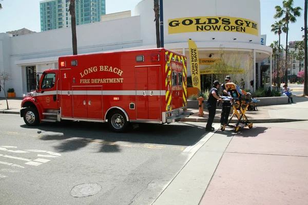 Long Beach Kalifornien Usa April 2023 Medizinischer Notfall Long Beach — Stockfoto