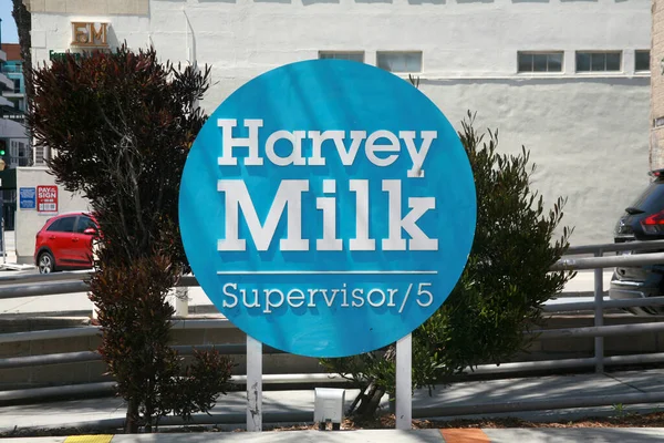 Long Beach California Usa Kwietnia 2023 Garvey Milk Supervisor Zaloguj — Zdjęcie stockowe