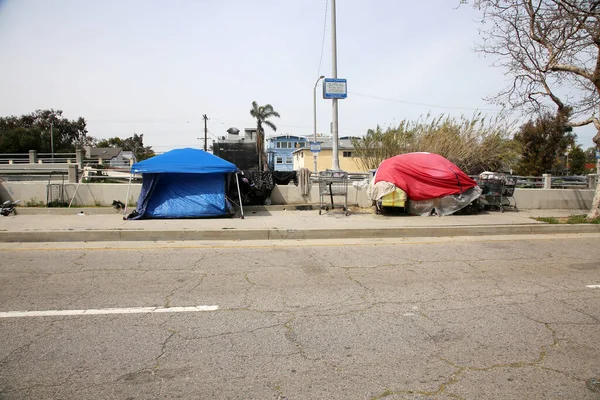 Venice California Usa 2023 Homeless Encampment Venice California Campamentos Para — Foto de Stock