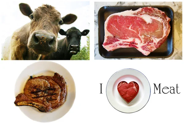 牛のリブステーキ Usda Choice Beff Ribステーキボーン 肉が好き 牛からステーキまで焼き上げます ランチやディナーのための牛肉 ジューシーな鉄板の上でステーキを焼きます 白に隔離された — ストック写真