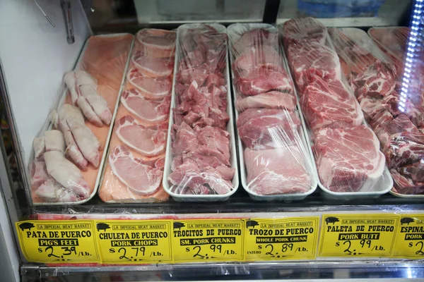 Placentia Kalifornie Usa 2023 Imperial Meat Market Čerstvé Kusy Syrového — Stock fotografie