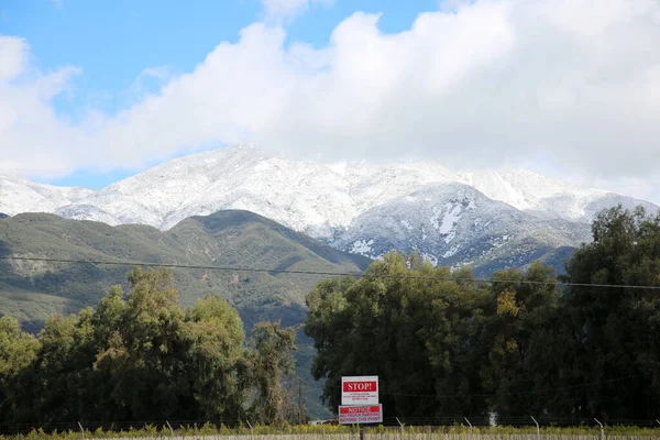 Saddle Back Mountain Snow Rancho Santa Margarita California February 2023 — Stockfoto