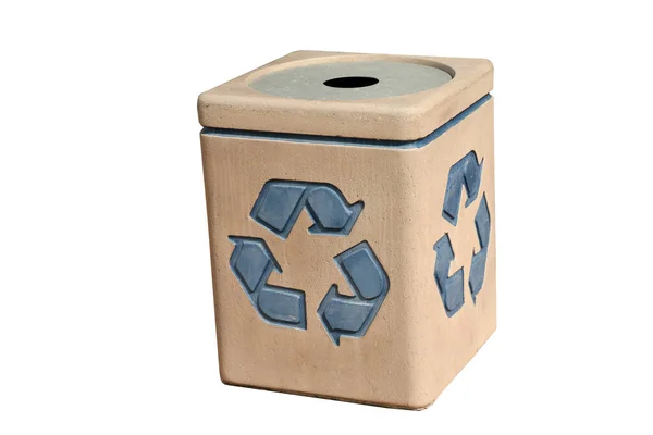回收站 垃圾箱 垃圾箱 回收容器 生态概念 回收垃圾桶图标 拯救地球 不要乱扔垃圾 今天循环利用 废物管理 — 图库照片#