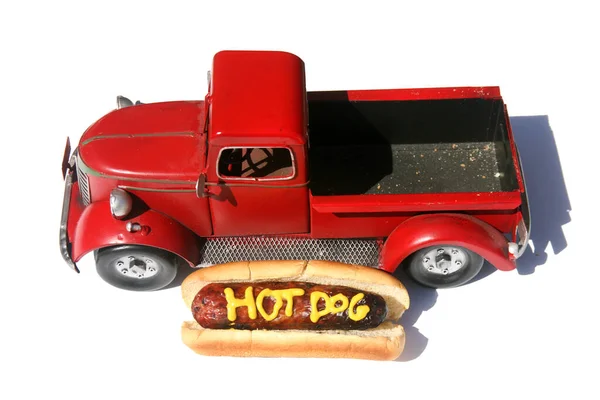 Hotdog Mostarda Amarela Cachorros Quentes Para Almoço Cachorro Quente Com — Fotografia de Stock