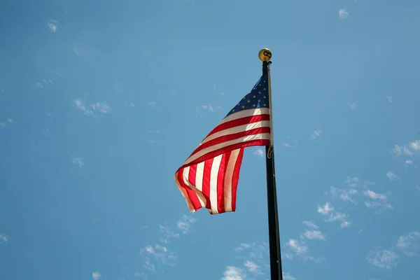 Американский Флаг Американский Флаг Размахивает Ветерком День Памяти Флаг Сша — стоковое фото