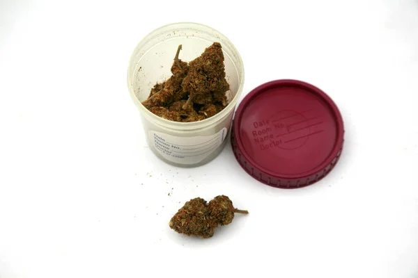 Marihuana Sušené Konopné Květiny Marihuanové Poupata Rekreační Ganja Lékařský Předpis — Stock fotografie