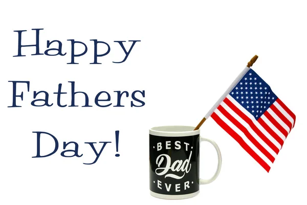 Father\'s Day. Best DAD Ever. Father\'s Day Coffee Cup. Isolated on white. Room for text. Clipping Path. Fathers Day is on June 18th. Help your father celebrate. Happy Father\'s Day. American Dad. Daddy.