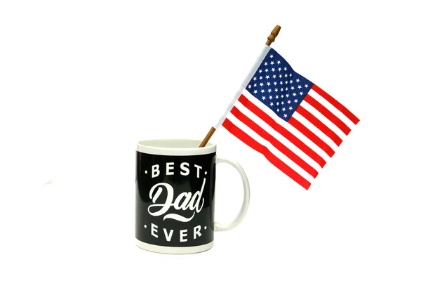 Father\'s Day. Best DAD Ever. Father\'s Day Coffee Cup. Isolated on white. Room for text. Clipping Path. Fathers Day is on June 18th. Help your father celebrate. Happy Father\'s Day. American Dad. Daddy.