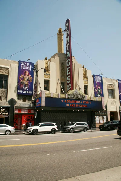 Hollywood Californië Mei 2023 Pantages Theater Hollywood California Toneel Schermtheater — Stockfoto