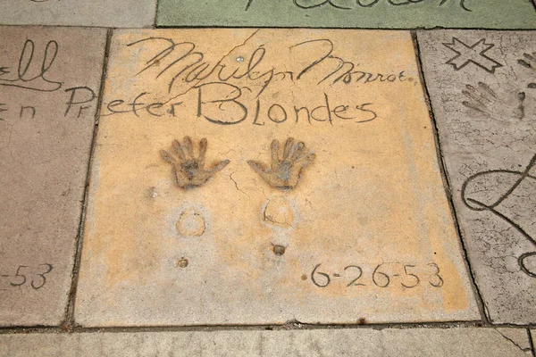 Hollywood California Mayo 2023 Marilyn Monroe Marilyn Monroe Signature Hand — Foto de Stock