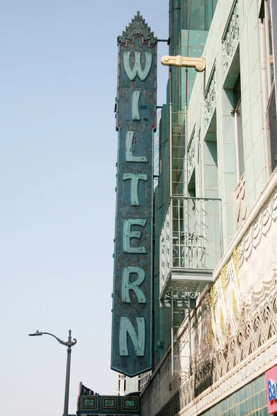 Los Angeles Μαΐου Άποψη Του Κτιρίου Pellissier Και Wiltern Theatre — Φωτογραφία Αρχείου