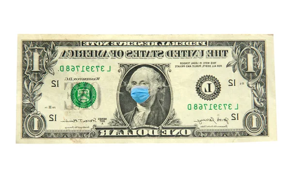 Beyaz Üzerinde Izole Edilmiş Bir Amerikan Doları — Stok fotoğraf