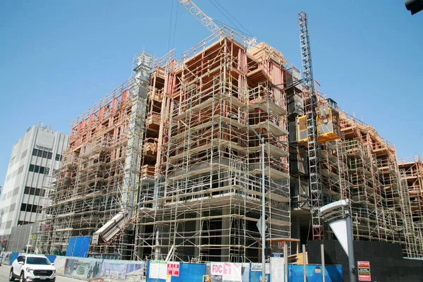 Long Beach Kalifornien Usa April 2023 Baustelle Ein Großes Gebäude — Stockfoto