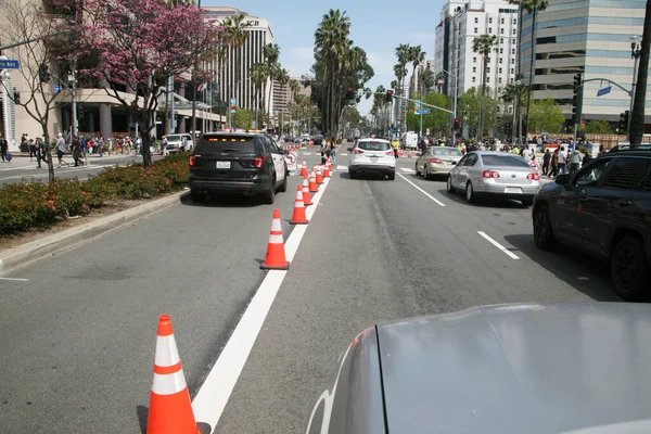 Long Beach Kalifornie Usa Dubna 2023 Traffic Jam Long Beach — Stock fotografie