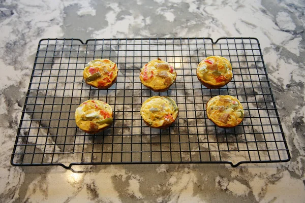 Breakfast Egg Muffins Egg Cups Part Low Carb Keto Diet — Stock Photo, Image