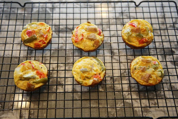 Breakfast Egg Muffins Egg Cups Part Low Carb Keto Diet — Stock Photo, Image