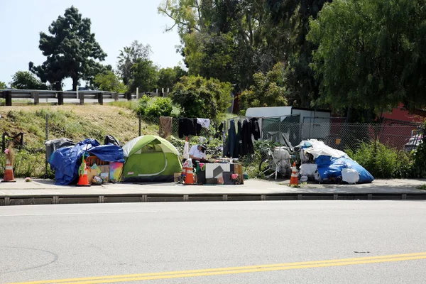2019 Los Ángeles California Campamentos Para Personas Sin Hogar Personas — Foto de Stock