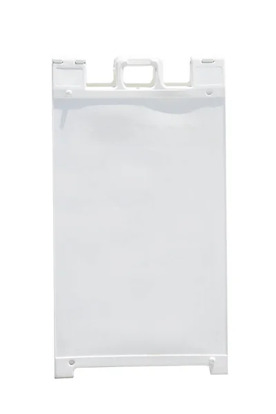 Sinal Moldura Branco Branco Sinal Quadro Isolado Branco Sinal Menu — Fotografia de Stock