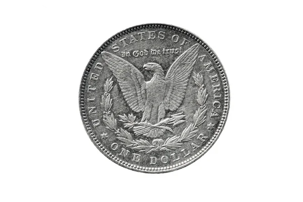 1887 Morgan Ezüst Dollár Verték Több Mint 100 Évvel Ezelőtt — Stock Fotó