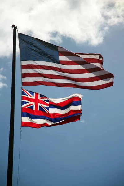 Maui Hawaii Amerikan Bayrağı Hawaii Bayrağı Hawaii Bayrağı Maui Hawaii — Stok fotoğraf