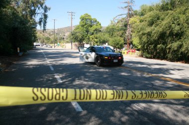 Lake Forest, California - ABD - 23 Ağustos 2023: Güney Kaliforniya 'da bir motorcu barında meydana gelen çatışmada dört kişi öldü ve altı kişi yaralandı. Tarihi motorcu barı.