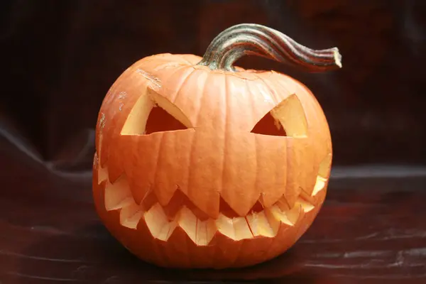 Halloween Zucca Halloween Inquietante Jack Lanterna Zucca Intagliata Halloween Speciale — Foto Stock