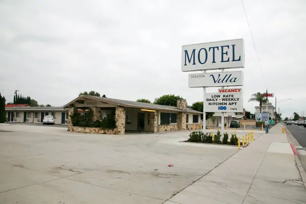 Stanton Califórnia Eua 2023 Setembro Stanton Villa Motel Aluguel Semanal — Fotografia de Stock