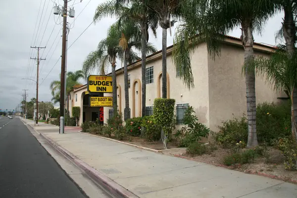 Anaheim California Usa September 2023 Best Budget Inn 位于距迪斯尼乐园5 6英里的安娜海姆酒店为客人提供免费Wi — 图库照片