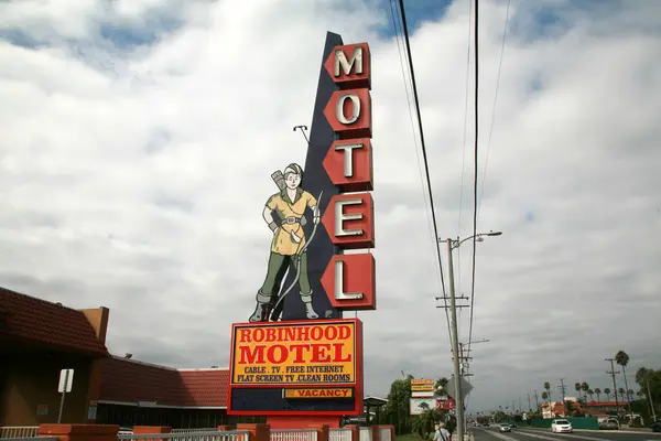 Anaheim California Usa 2023 Września Robinhood Motel Obiekt Robinhood Motel — Zdjęcie stockowe