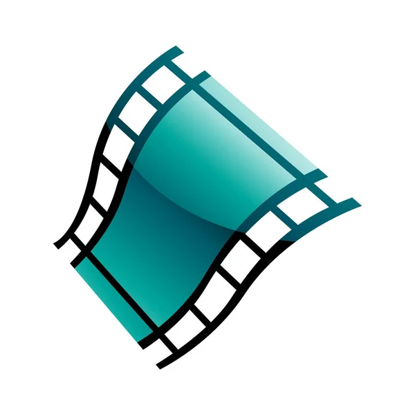 Enrouleur Film Vert Persan Sur Fond Blanc — Image vectorielle