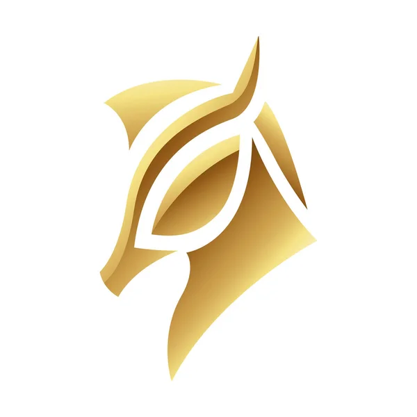 Goldenes Abstraktes Pferd Auf Weißem Hintergrund — Stockvektor