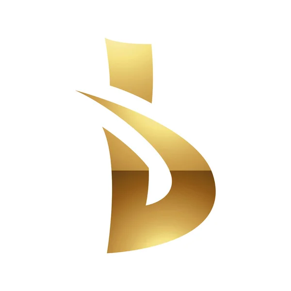 Goldener Buchstabe Symbol Auf Weißem Hintergrund Symbol — Stockvektor