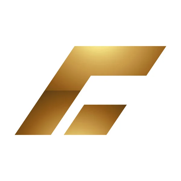 Arany Betű Szimbólum Egy Fehér Háttér Ikon — Stock Vector