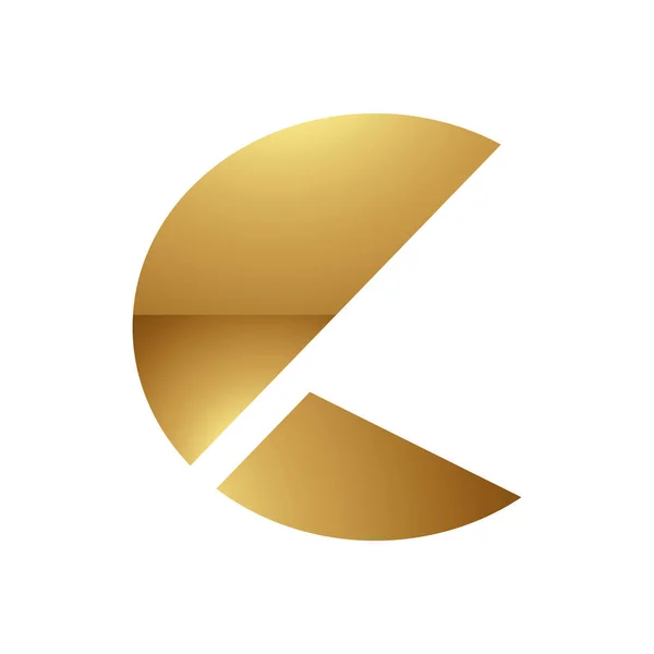 ホワイトの背景に金色の文字Cのシンボル アイコン9 — ストックベクタ