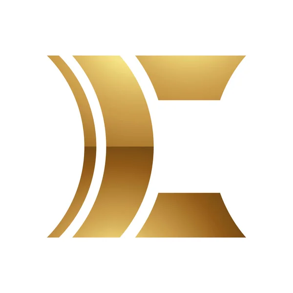 ホワイトの背景に金色の文字Cのシンボル アイコン8 — ストックベクタ