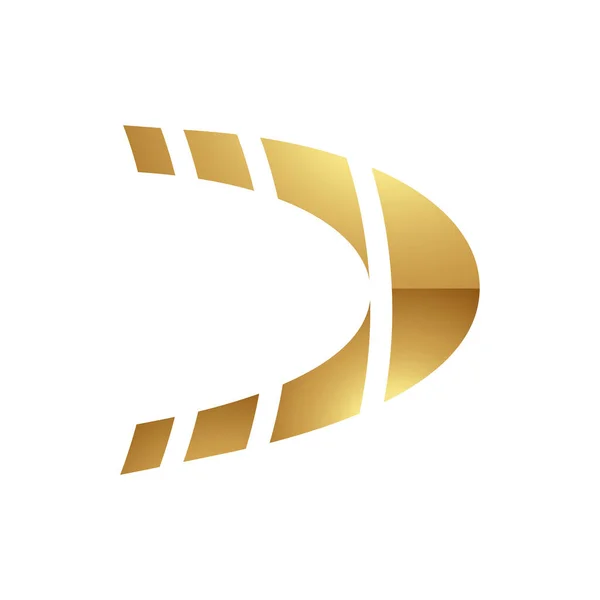 Golden Letter Símbolo Fundo Branco Ícone — Vetor de Stock