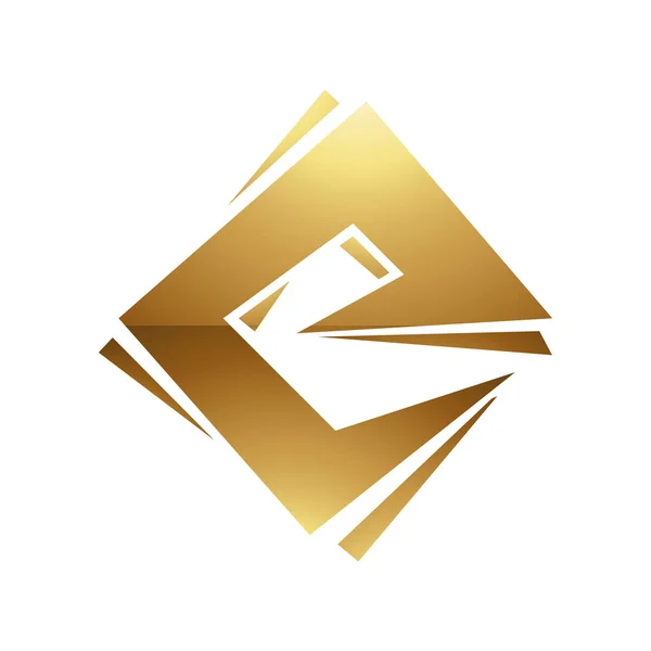 白色背景上的金色字母E符号 图标2 — 图库矢量图片