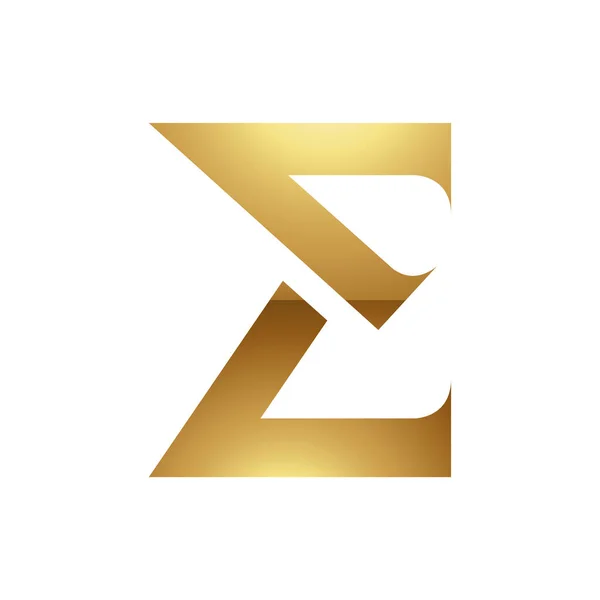Символ Золотое Письмо Белом Фоне Икона — стоковый вектор