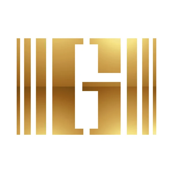 Scrisoarea Aur Symbol Fundal Alb Icon — Vector de stoc