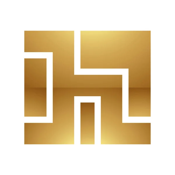 白色背景上的金色字母H符号 图标5 — 图库矢量图片