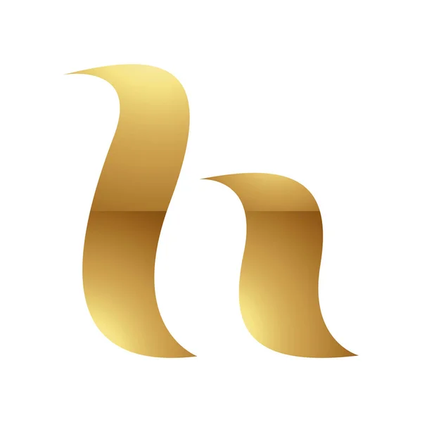 白色背景上的金色字母H符号 图标6 — 图库矢量图片