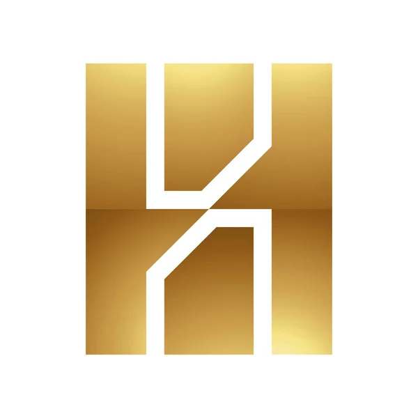 Golden Letter Symbol Hvit Bakgrunn Icon – stockvektor