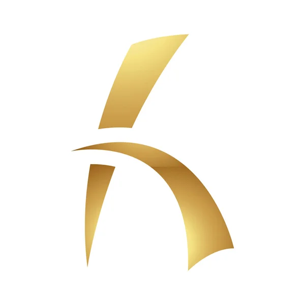 ホワイトの背景に金色の文字Hの記号 アイコン8 — ストックベクタ